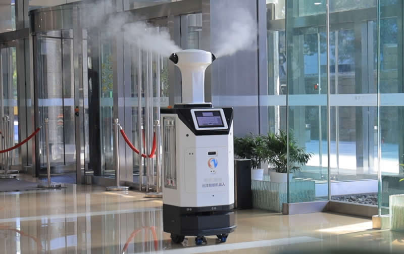內(nèi)蒙古消毒機(jī)器人采用霧化消毒案例圖片