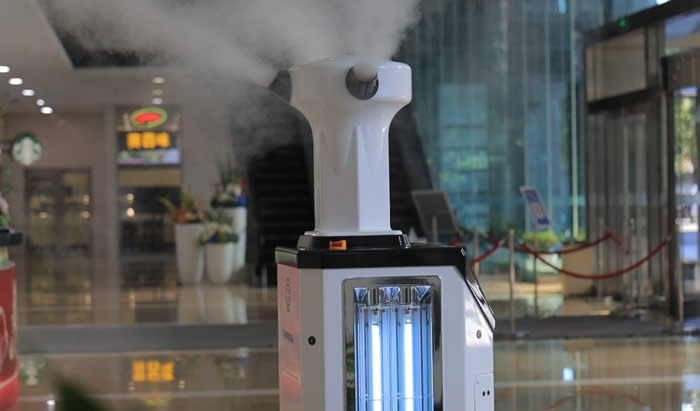 山東室內霧化消毒機器人實景圖片
