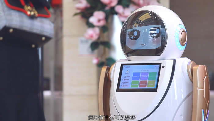 迎賓講解機器人實景圖片